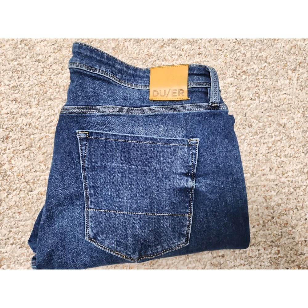 DU/ER Relaxed Straight Fit‎ Jeans Mens 38x30 Performance Stretch Denim